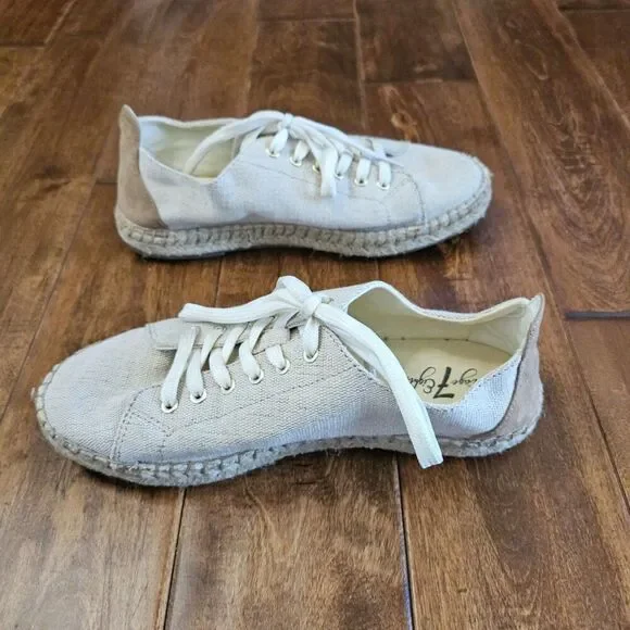 Vintage 7 Eight Espadrille Lace Up Sneakers size 9 - Picture 7 of 12